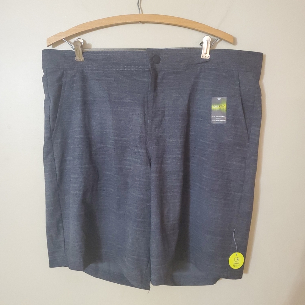 Tek Gear Mens Woven Hybrid Shorts Gray Space Dye Pockets Stretch Large #2071
